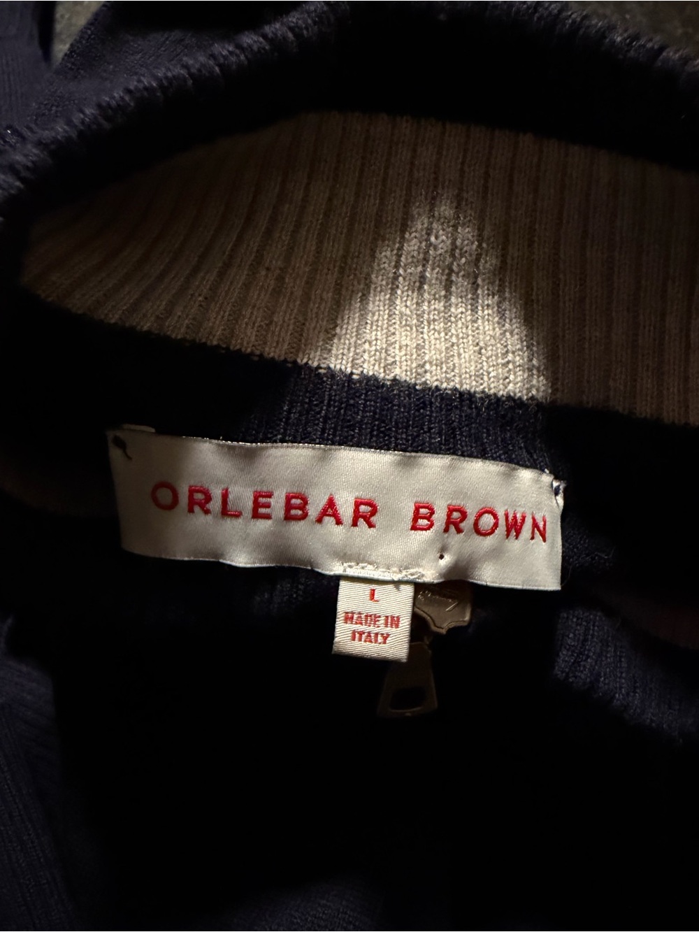 Orlebar Brown Lennard Half Zip Merino Wool Sweater Men’s Actual Medium Pullover - Picture 5 of 9